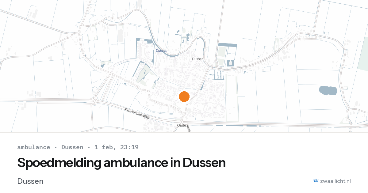 Spoedmelding ambulance in Dussen — 1 feb 2026