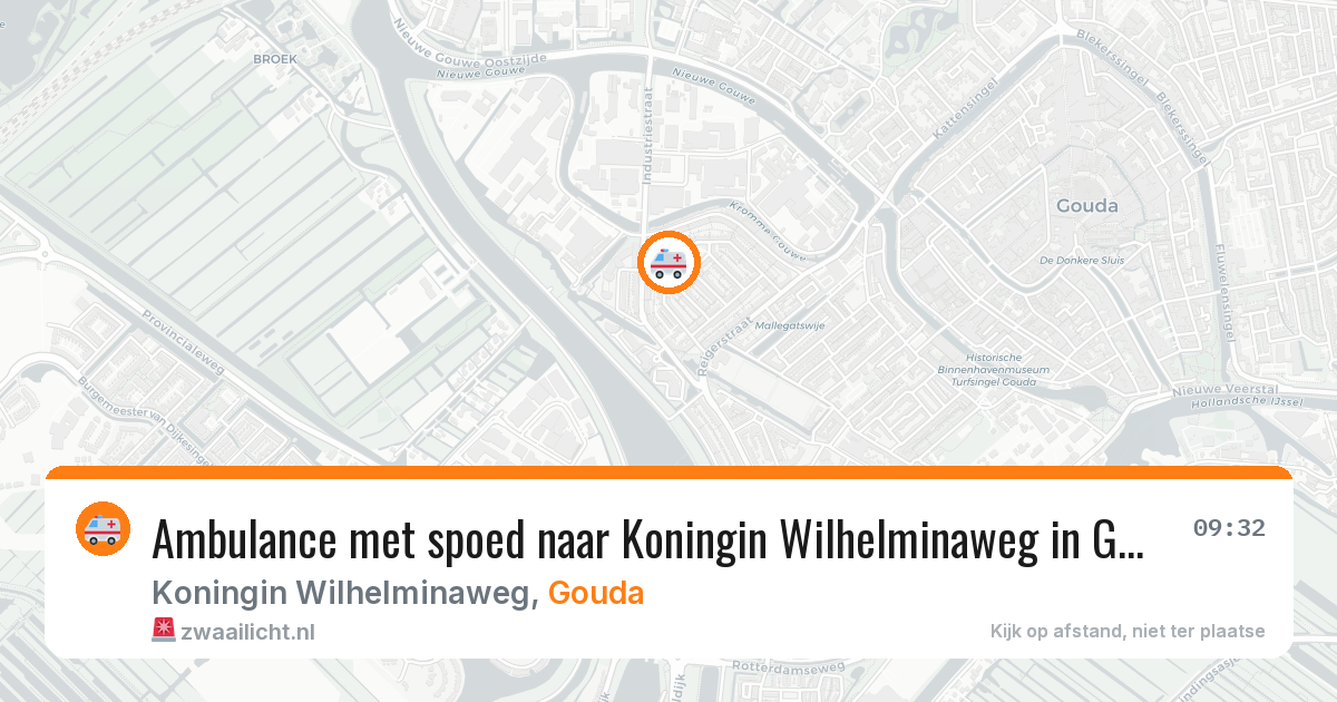 Ambulance met spoed naar Koningin Wilhelminaweg in Gouda — 2 mrt 2026