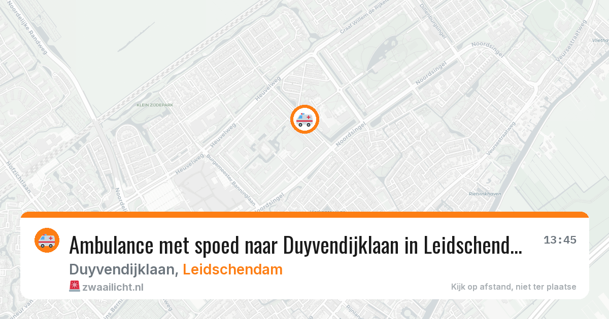 Ambulance met spoed naar Duyvendijklaan in Leidschendam — 3 jul 2026