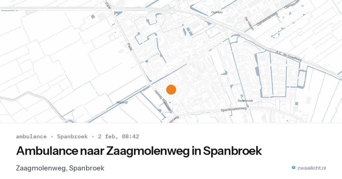Ambulance naar Zaagmolenweg in Spanbroek — 2 feb 2026
