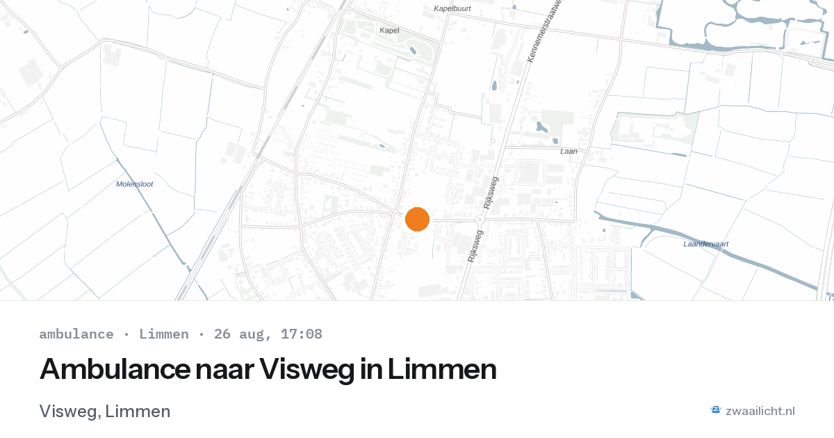 Ambulance naar Visweg in Limmen — 26 aug 2026