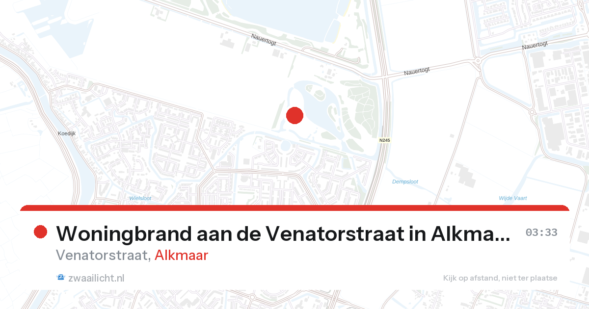 Woningbrand aan de Venatorstraat in Alkmaar — 29 apr 2026