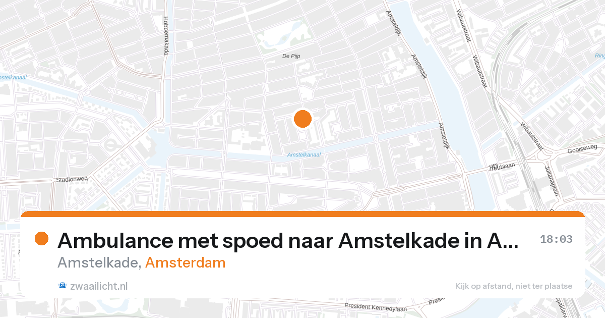 Ambulance met spoed naar Amstelkade in Amsterdam — 27 aug 2026