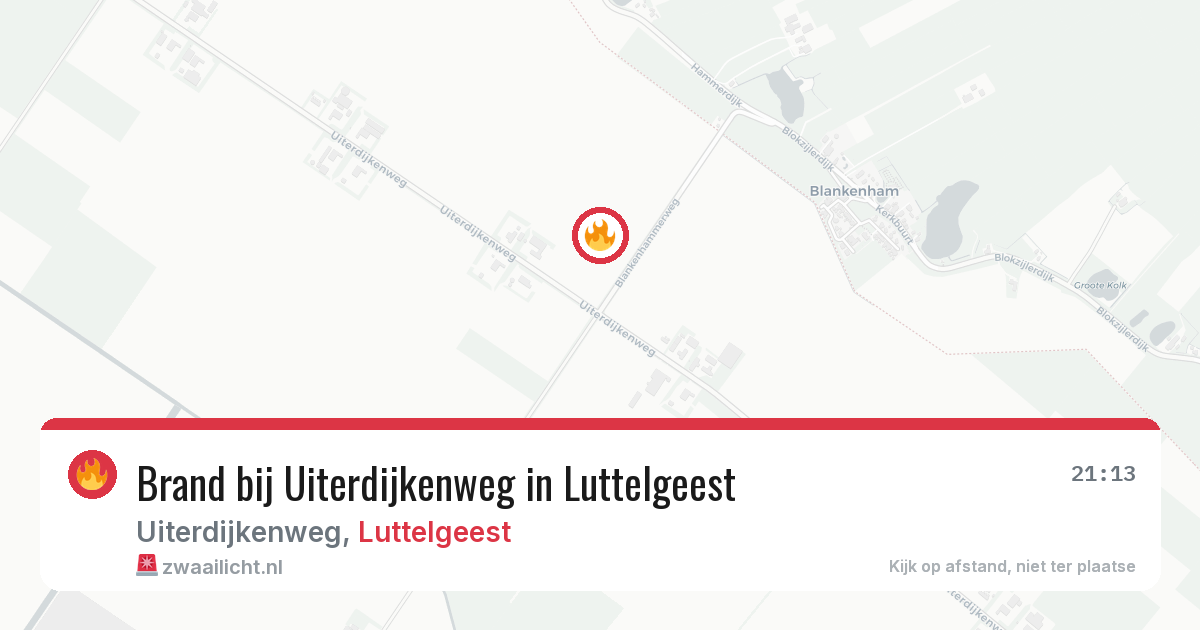 Brand bij Uiterdijkenweg in Luttelgeest — 2 aug 2026