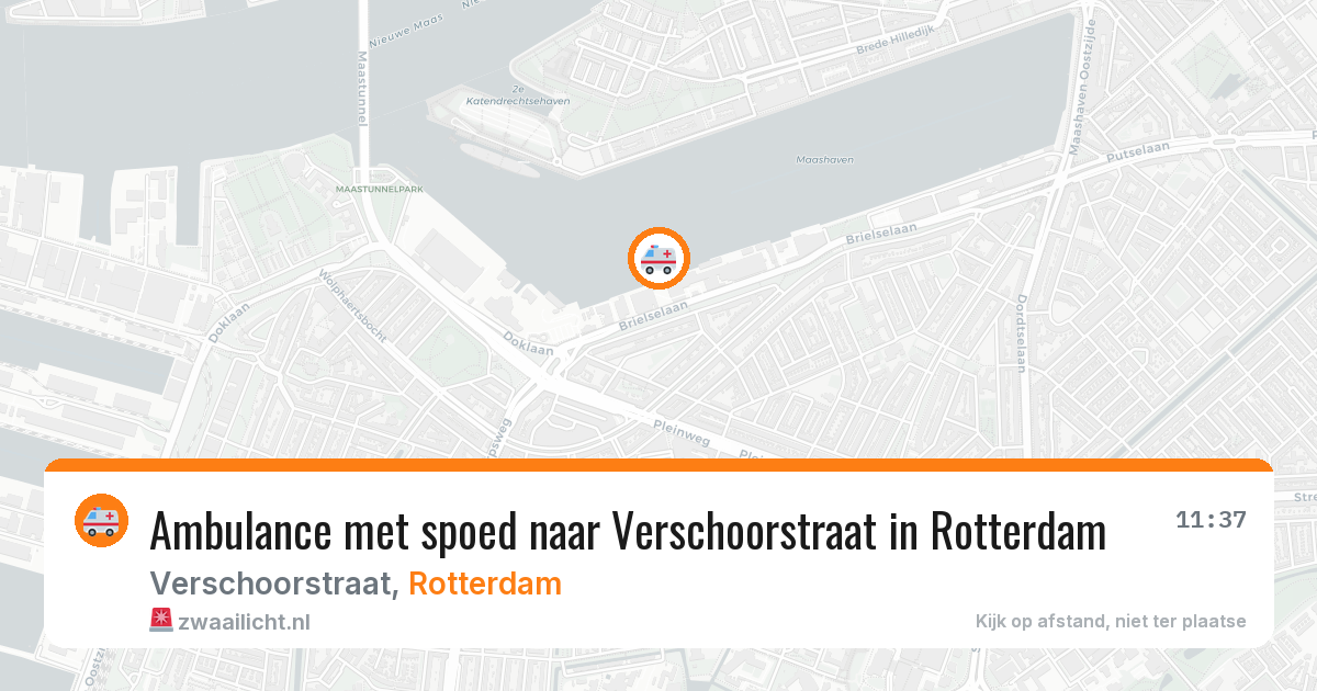 Ambulance met spoed naar Verschoorstraat in Rotterdam — 7 jun 2026