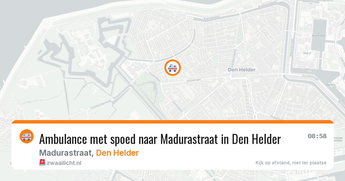 Ambulance met spoed naar Madurastraat in Den Helder — 12 mei 2026