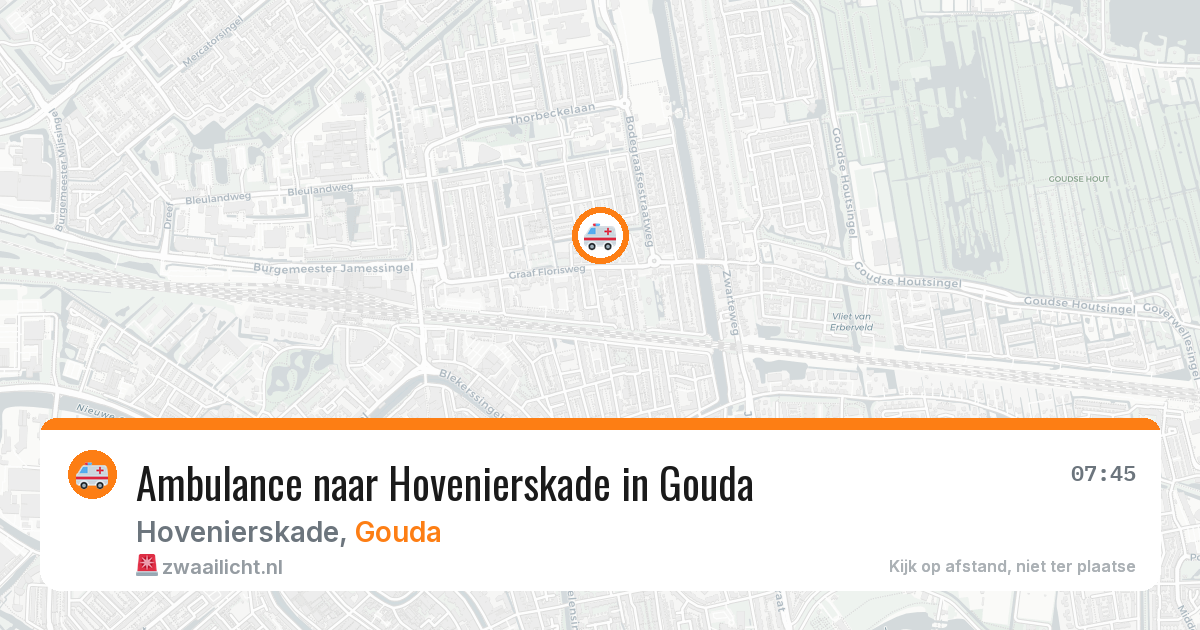 Ambulance naar Hovenierskade in Gouda — 30 jun 2026