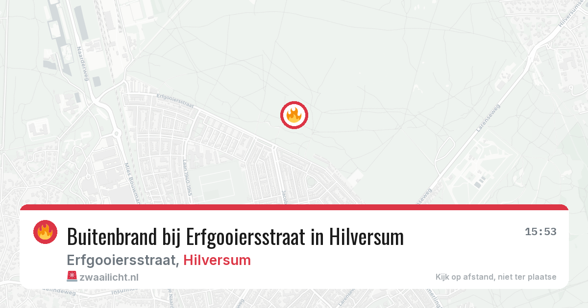 Buitenbrand bij Erfgooiersstraat in Hilversum — 9 mei 2026