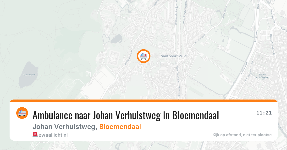 Ambulance naar Johan Verhulstweg in Bloemendaal — 24 jul 2026
