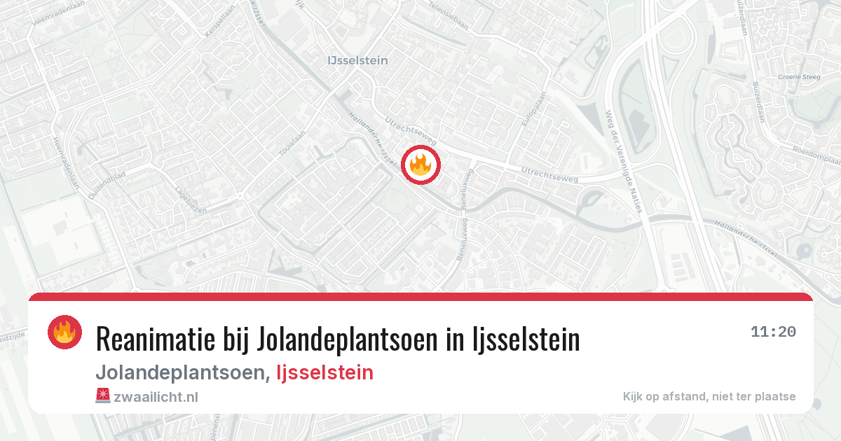 Reanimatie bij Jolandeplantsoen in Ijsselstein — 21 jul 2026