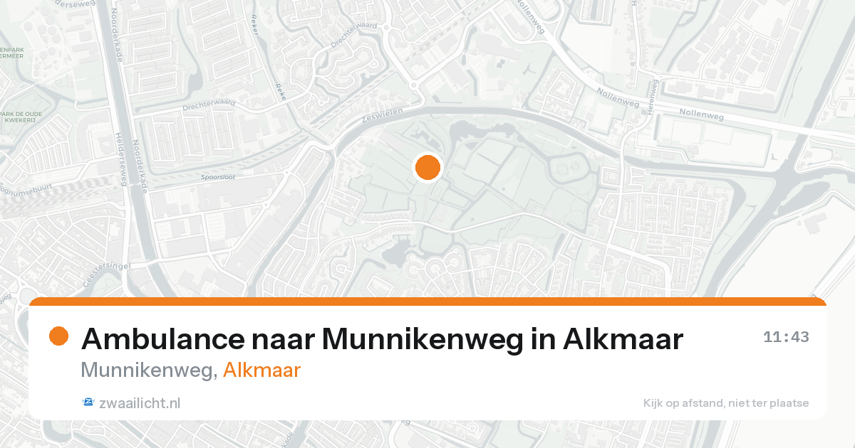Ambulance naar Munnikenweg in Alkmaar — 24 aug 2026