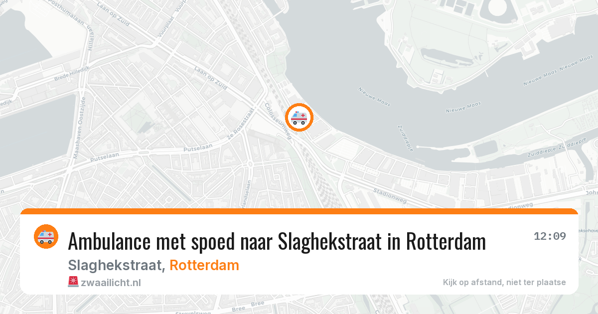 Ambulance met spoed naar Slaghekstraat in Rotterdam — 1 jul 2026