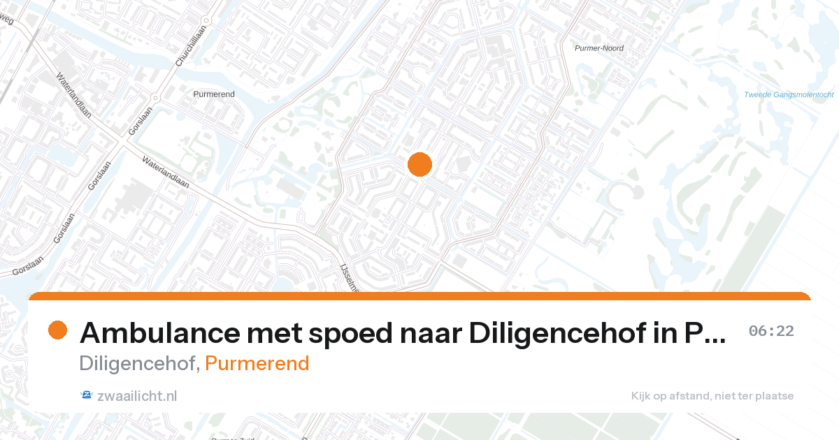 Ambulance met spoed naar Diligencehof in Purmerend — 20 jul 2026