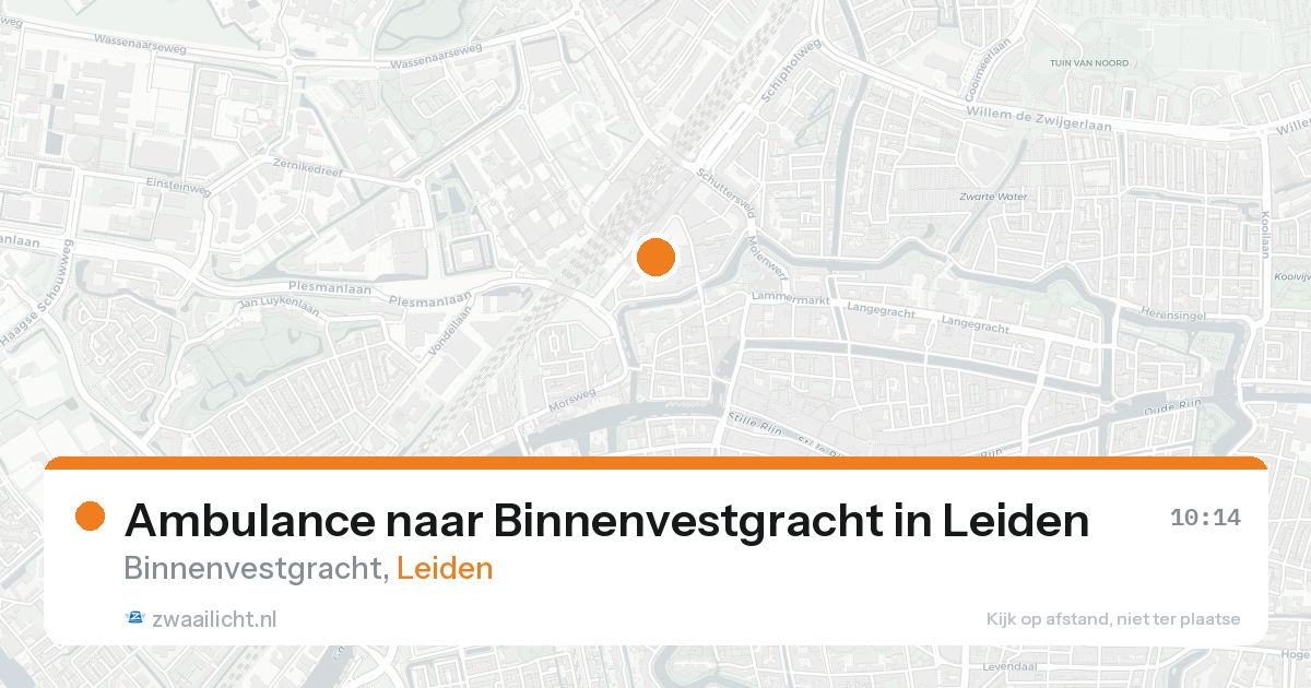 Ambulance naar Binnenvestgracht in Leiden — 20 aug 2026