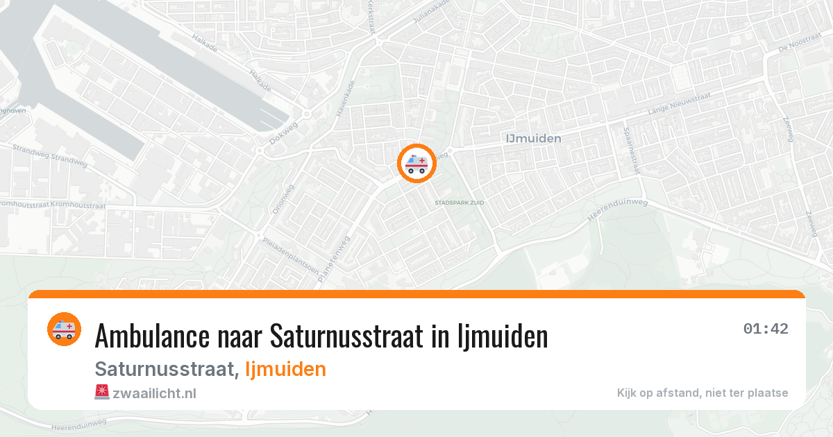 Ambulance naar Saturnusstraat in Ijmuiden — 10 jul 2026