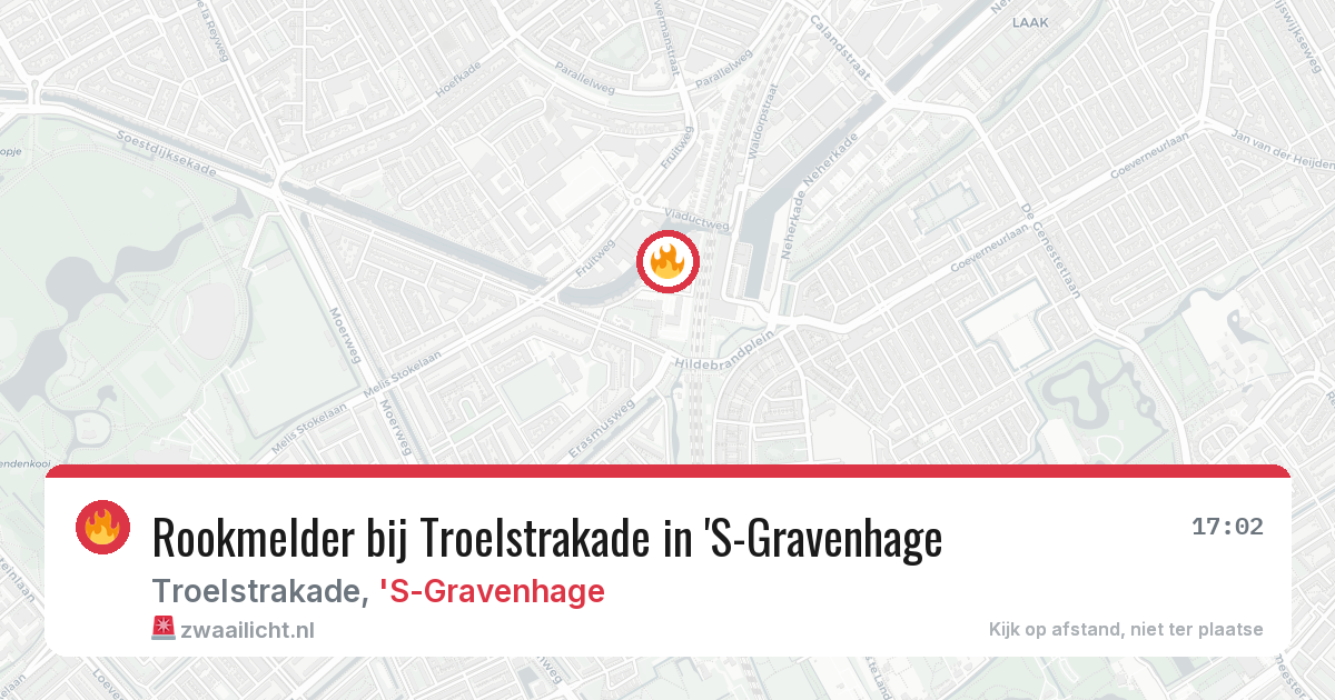 Rookmelder bij Troelstrakade in 'S-Gravenhage — 29 jun 2026