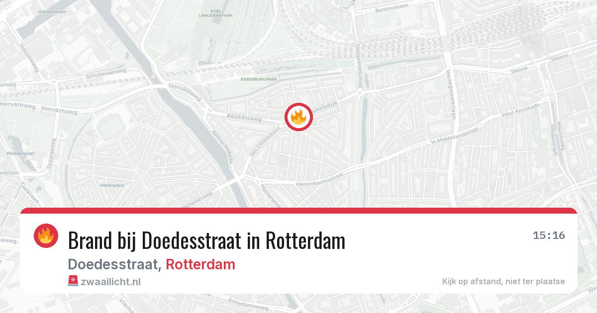 Brand bij Doedesstraat in Rotterdam — 19 mei 2026