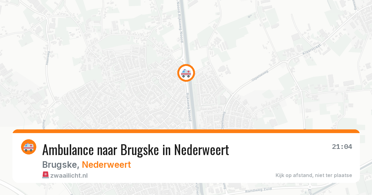 Ambulance naar Brugske in Nederweert — 16 jun 2026