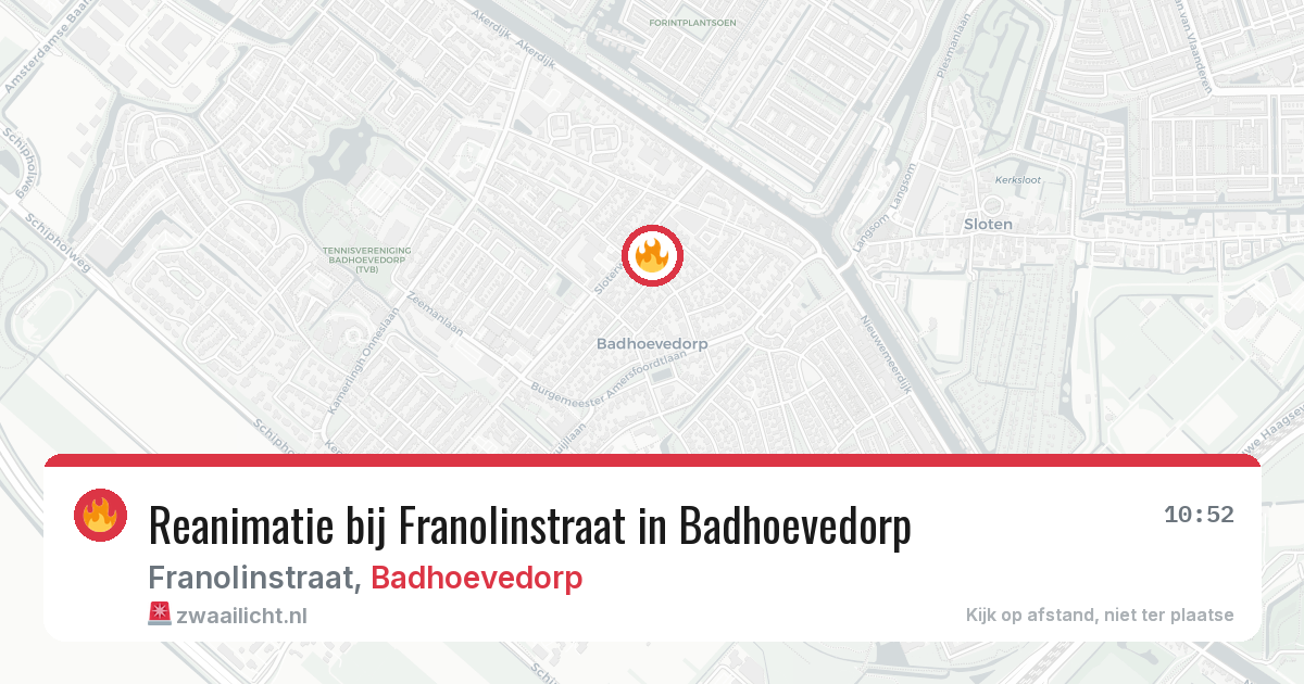 Reanimatie bij Franolinstraat in Badhoevedorp — 23 jun 2026