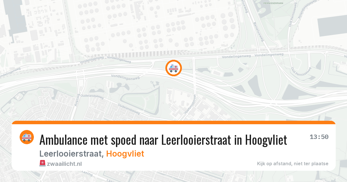 Ambulance met spoed naar Leerlooierstraat in Hoogvliet — 6 aug 2026
