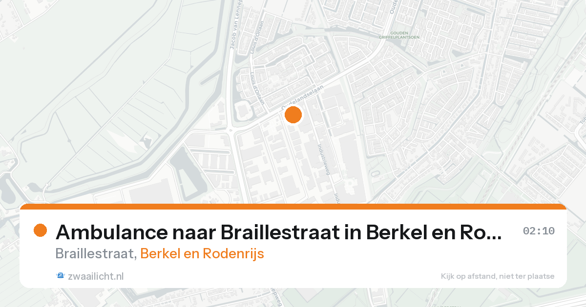Ambulance naar Braillestraat in Berkel en Rodenrijs — 25 aug 2026