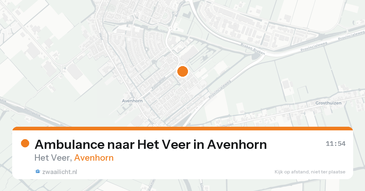Ambulance naar Het Veer in Avenhorn — 13 aug 2026