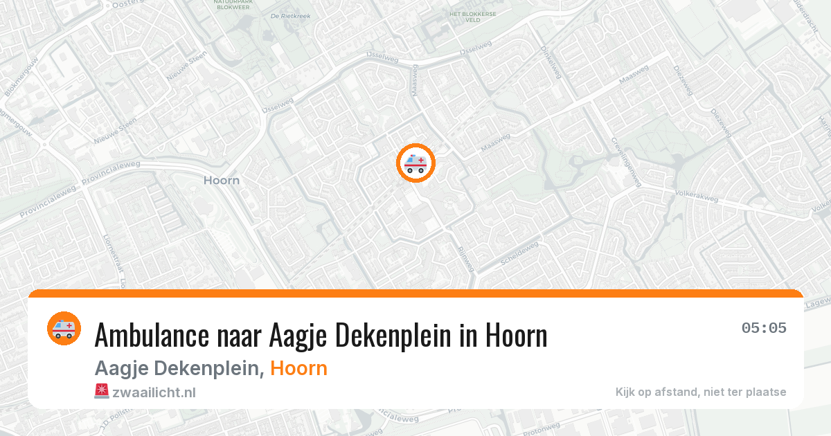 Ambulance naar Aagje Dekenplein in Hoorn — 11 jul 2026