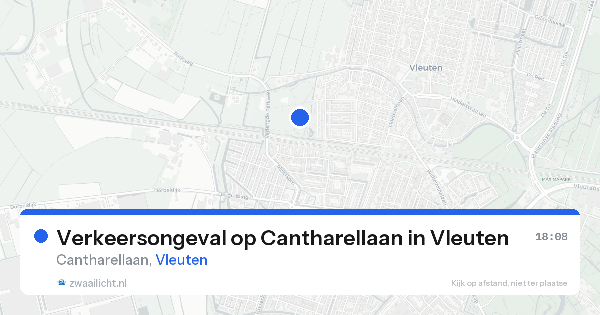 Verkeersongeval op Cantharellaan in Vleuten — 24 aug 2026