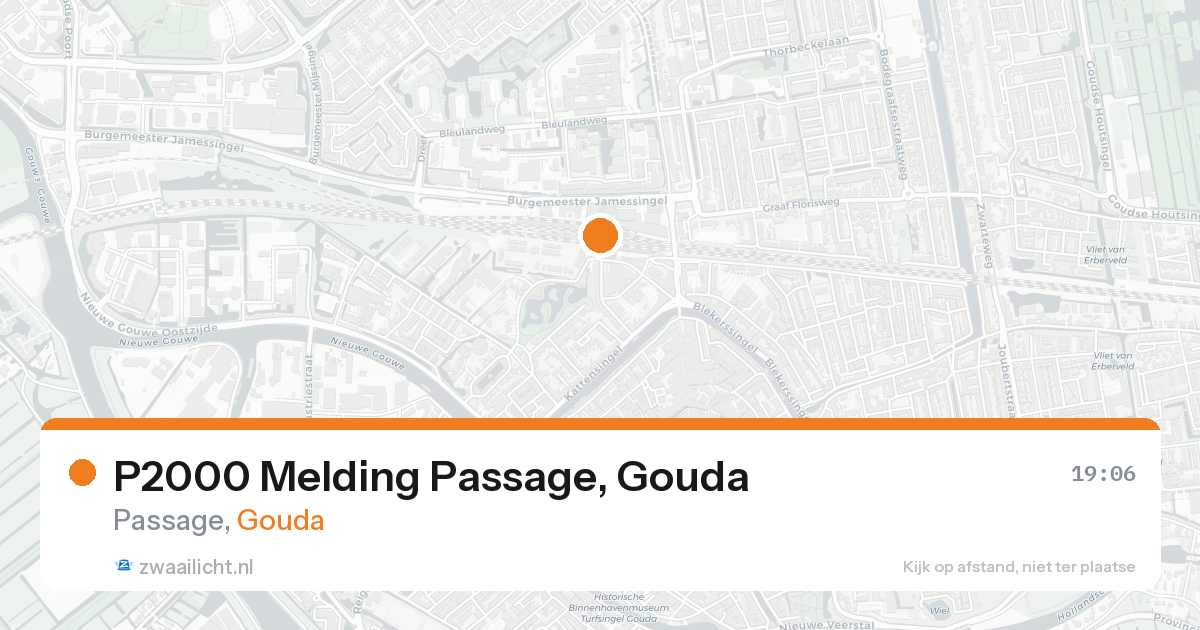 P2000 Melding Passage, Gouda — 23 aug 2026