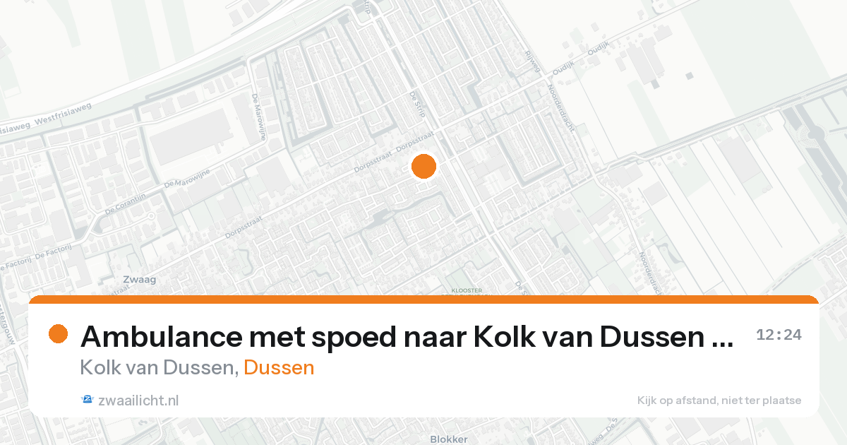 Ambulance met spoed naar Kolk van Dussen in Dussen — 27 mei 2026