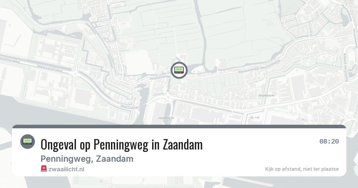 Ongeval op Penningweg in Zaandam — 3 mrt 2026
