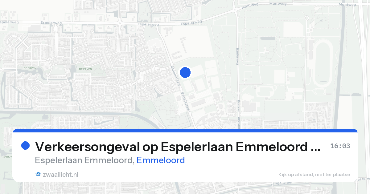 Verkeersongeval op Espelerlaan Emmeloord in Emmeloord — 15 aug 2026