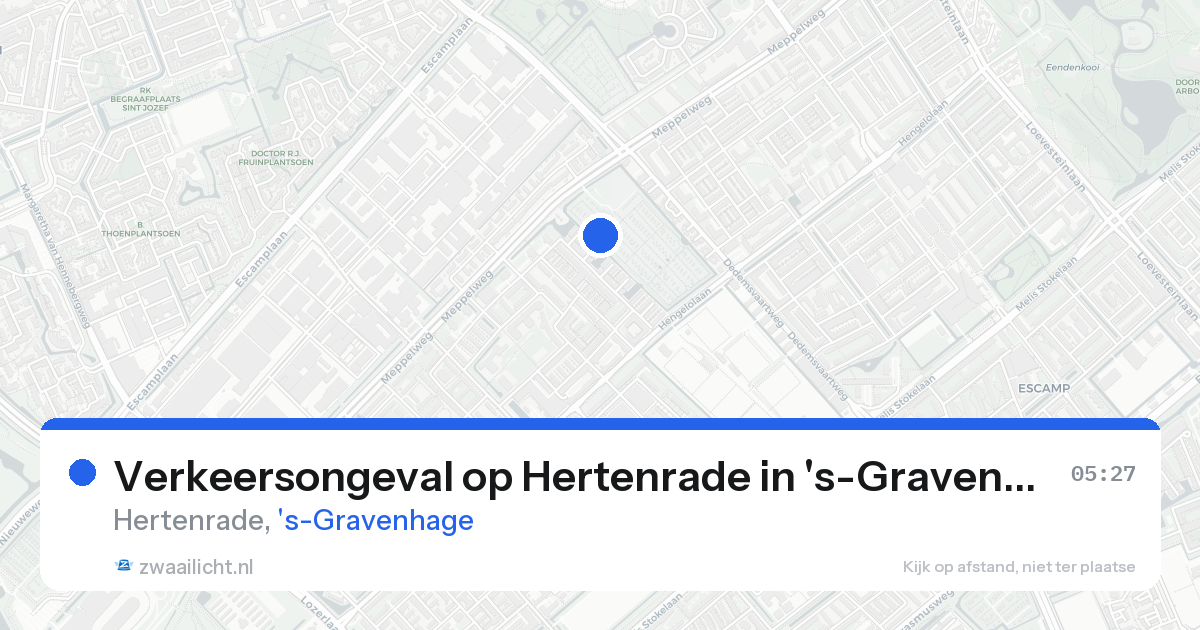 Verkeersongeval op Hertenrade in 's-Gravenhage — 18 aug 2026