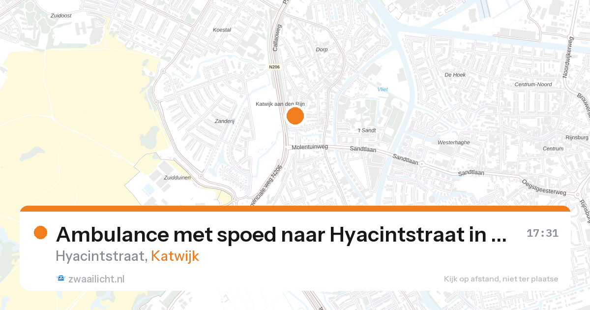 Ambulance met spoed naar Hyacintstraat in Katwijk — 10 mrt 2026