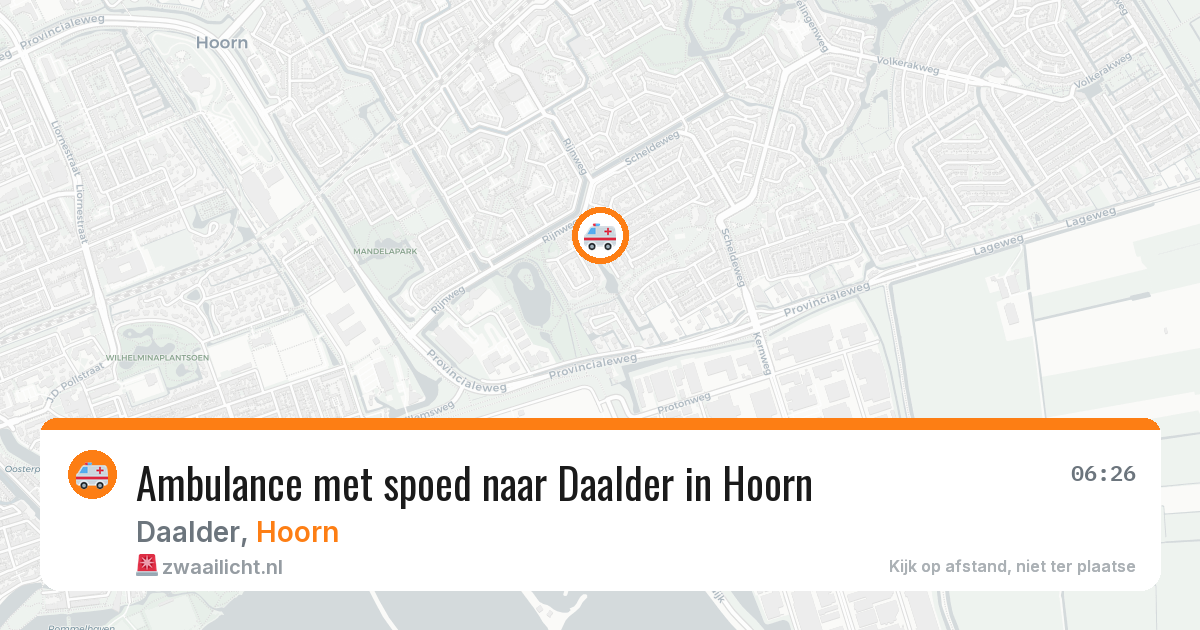 Ambulance met spoed naar Daalder in Hoorn — 30 apr 2026