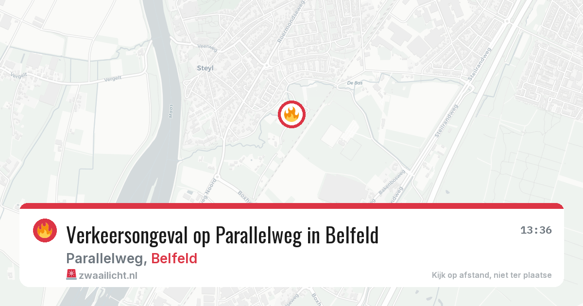 Verkeersongeval op Parallelweg in Belfeld — 6 jul 2026