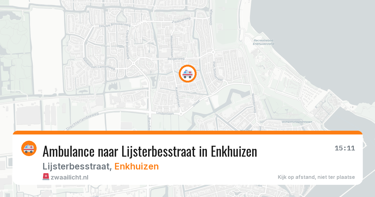 Ambulance naar Lijsterbesstraat in Enkhuizen — 3 aug 2026