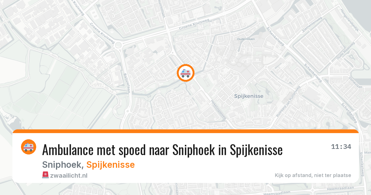 Ambulance met spoed naar Sniphoek in Spijkenisse — 9 aug 2026