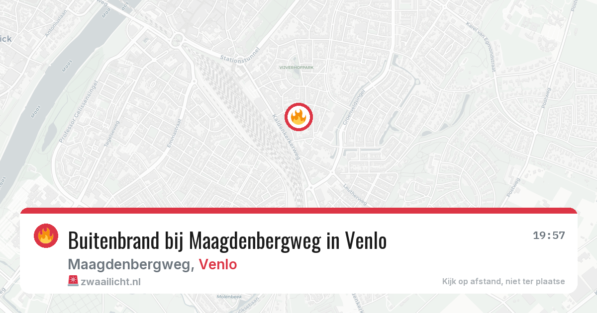 Buitenbrand bij Maagdenbergweg in Venlo — 12 jul 2026