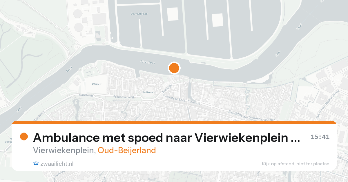 Ambulance met spoed naar Vierwiekenplein in Oud-Beijerland — 22 aug 2026