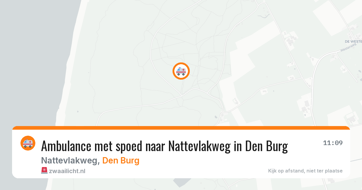 Ambulance met spoed naar Nattevlakweg in Den Burg — 7 jul 2026