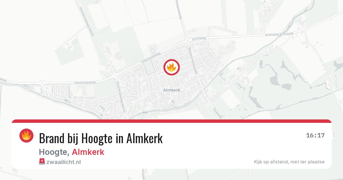 Brand bij Hoogte in Almkerk — 20 apr 2026