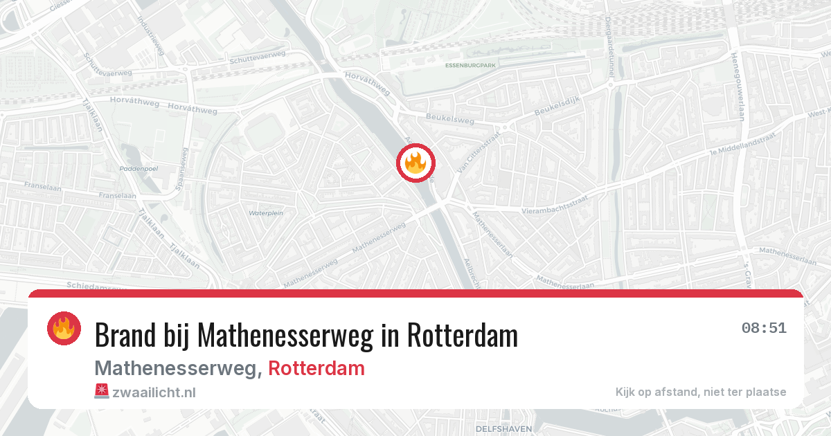 Brand bij Mathenesserweg in Rotterdam — 18 mrt 2026