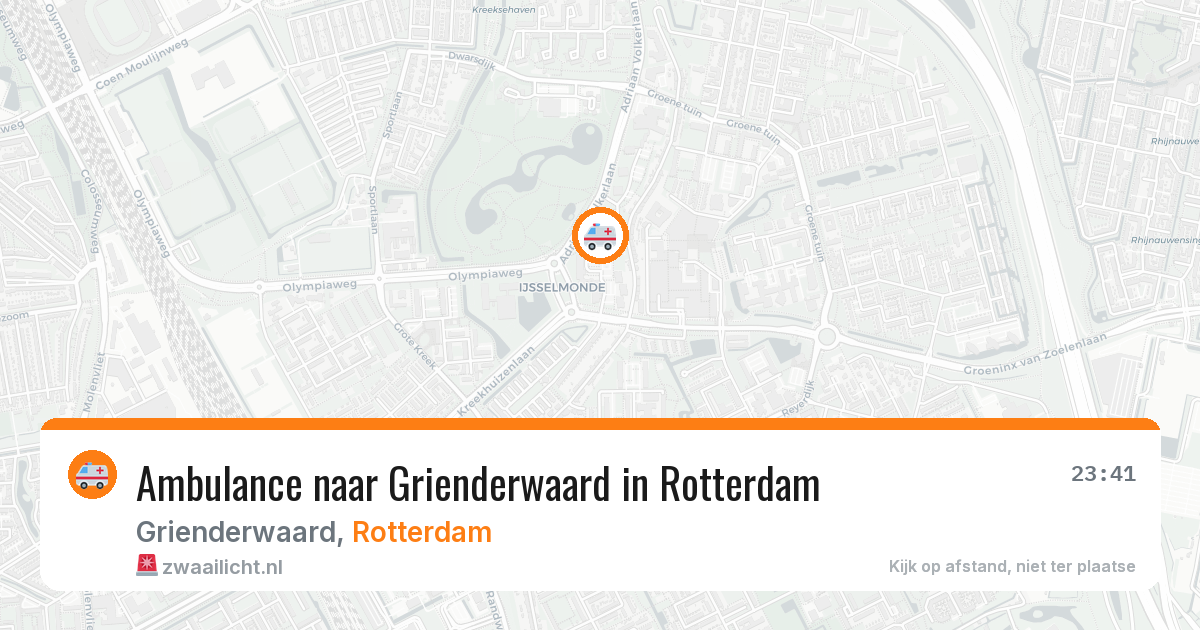 Ambulance naar Grienderwaard in Rotterdam — 1 apr 2026