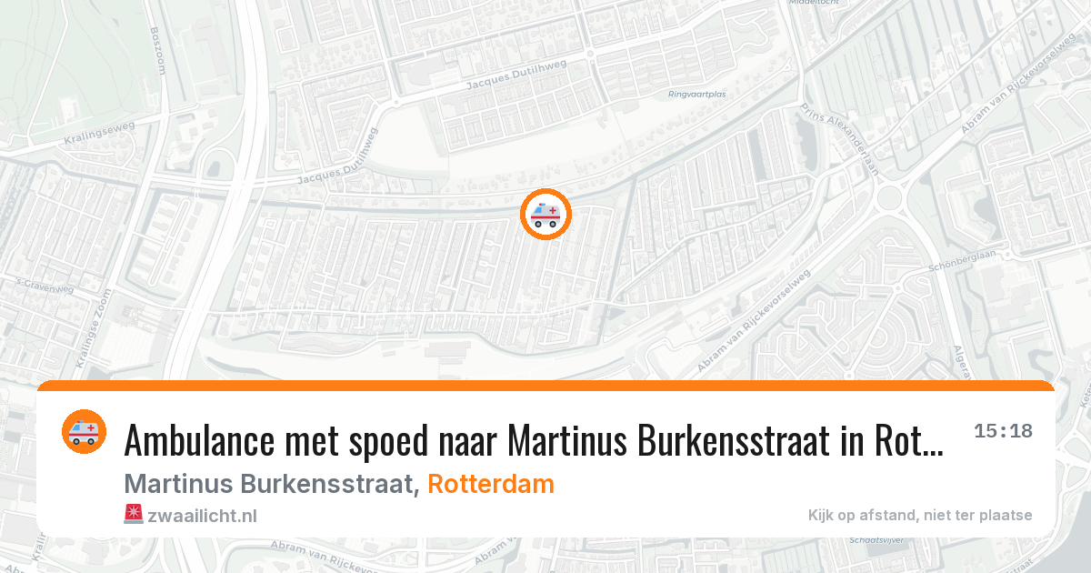 Ambulance met spoed naar Martinus Burkensstraat in Rotterdam — 18 jun 2026