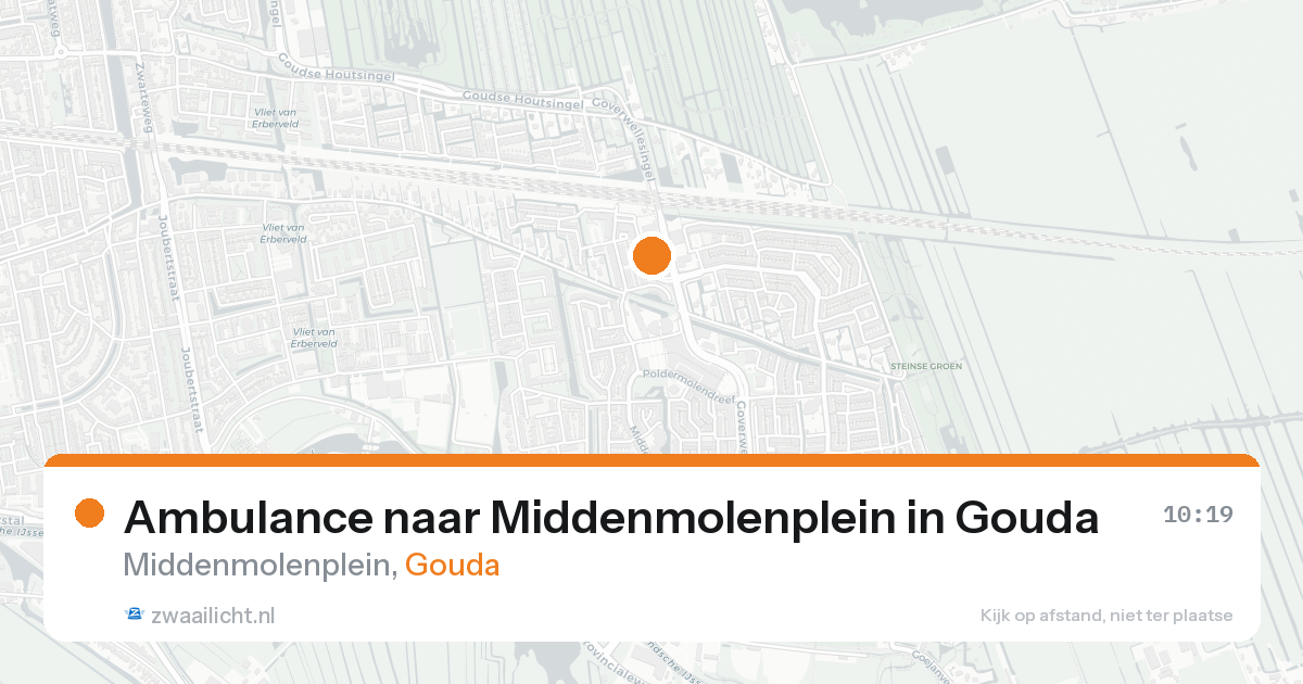 Ambulance naar Middenmolenplein in Gouda — 16 aug 2026