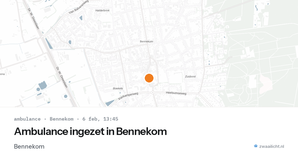Ambulance ingezet in Bennekom — 6 feb 2026
