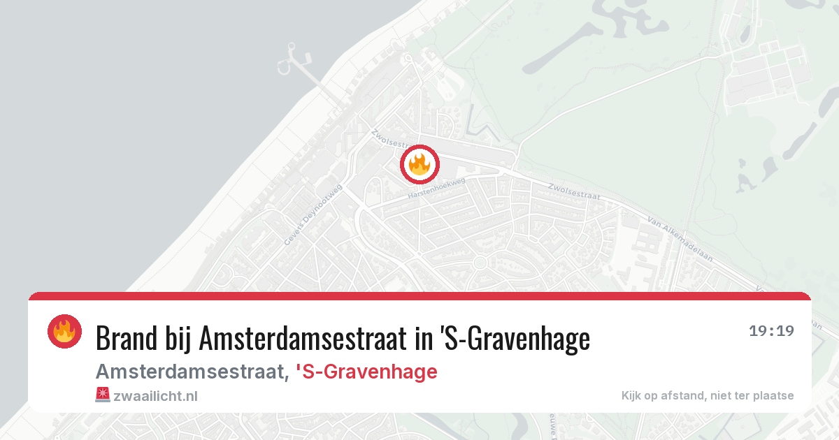 Brand bij Amsterdamsestraat in 'S-Gravenhage — 6 aug 2026