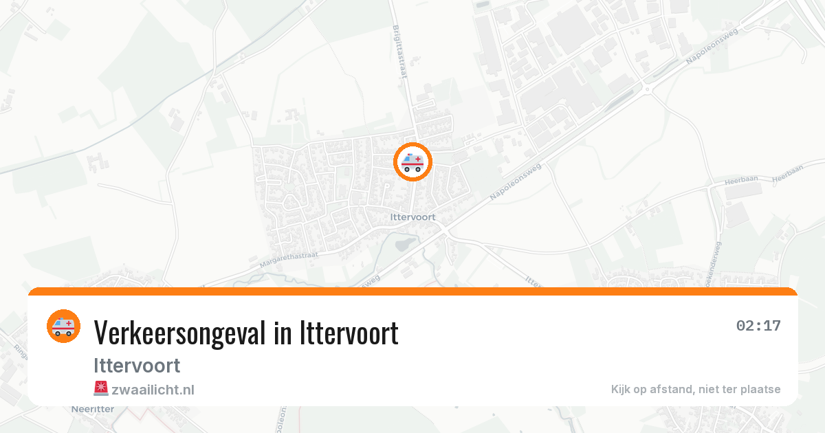 Verkeersongeval in Ittervoort — 1 aug 2026