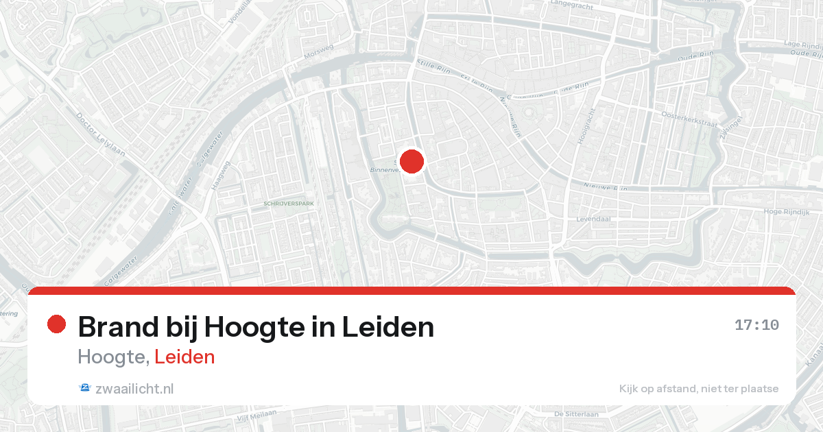 Brand bij Hoogte in Leiden — 20 aug 2026